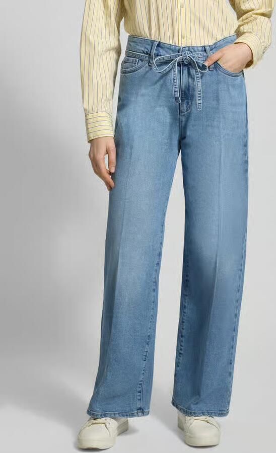 Christian Berg Woman Wide leg jeans met strikceintuur - Foto 2