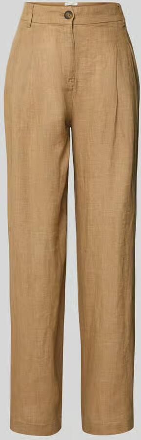 Christian Berg Woman Wide leg linnen broek met bandplooien - Foto 2