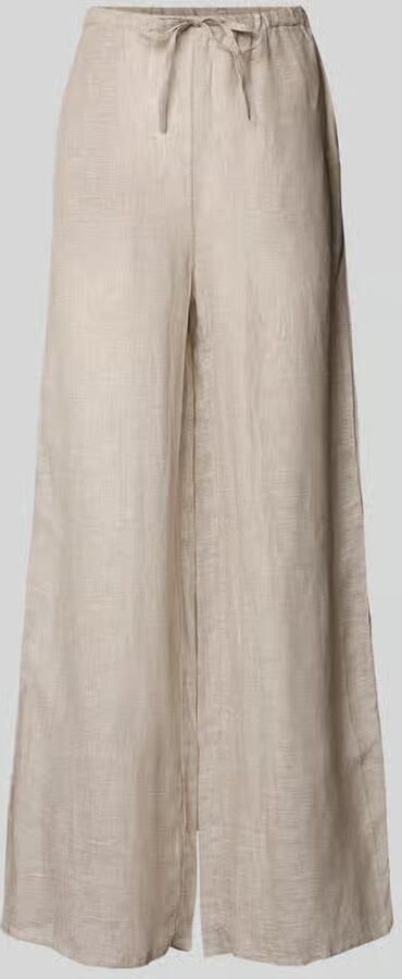 Christian Berg Woman Wide leg linnen broek met steekzakken - Foto 4
