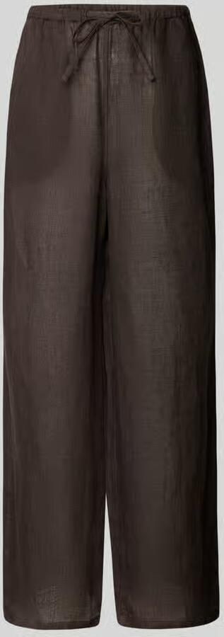 Christian Berg Woman Wide leg linnen broek met steekzakken - Foto 2