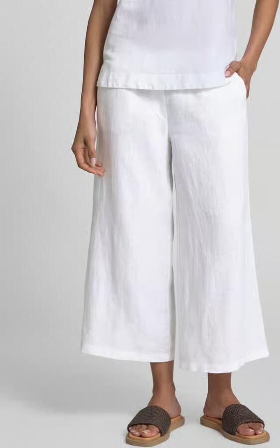 Christian Berg Woman Regular fit linnen broek met elastische band - Foto 4