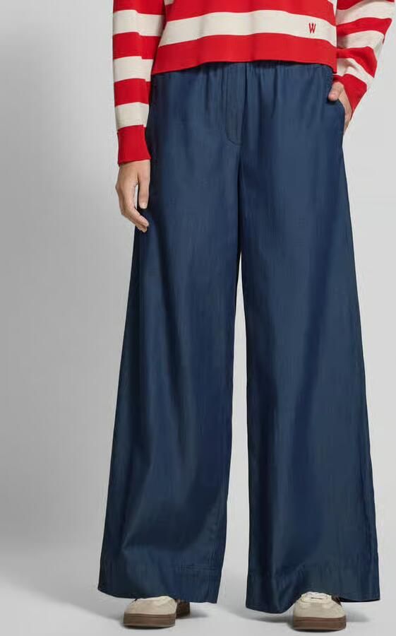Christian Berg Woman Wide leg Tencel broek met elastische band - Foto 3