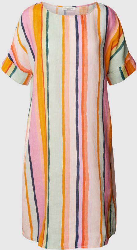 Christian Berg Woman Knielange jurk met streepmotief