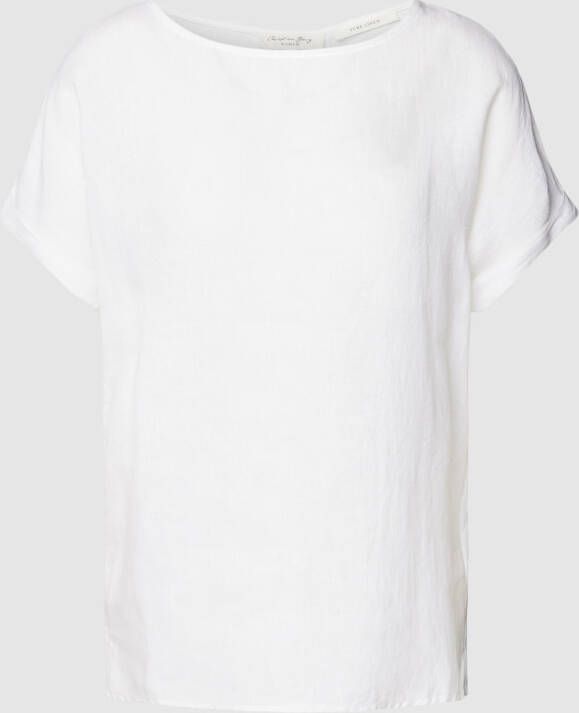 Christian Berg Woman Blouseshirt van linnen met ronde hals