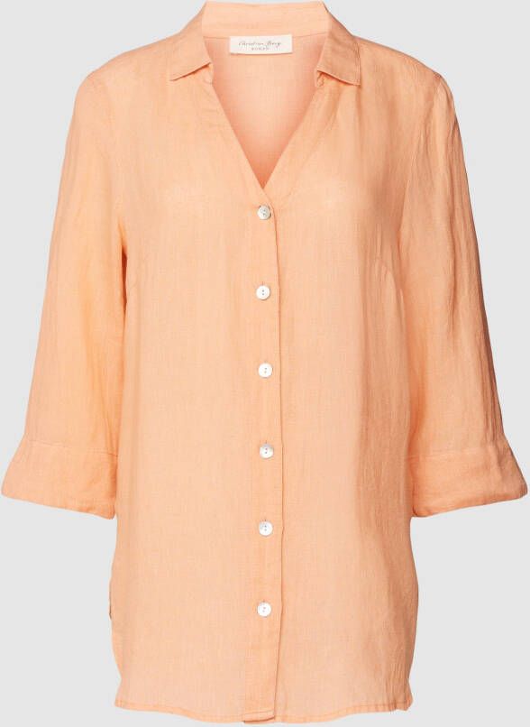 Christian Berg Woman Linnen blouse met knoopsluiting