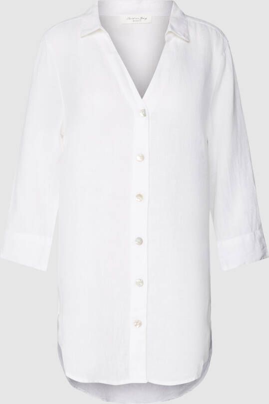 Christian Berg Woman Blouse van linnen met 3 4-mouwen