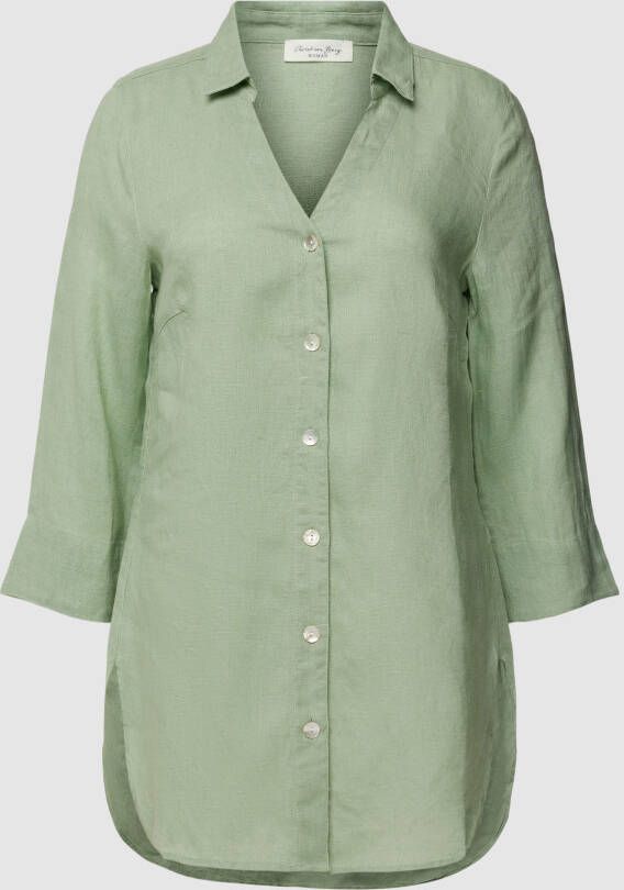 Christian Berg Woman Linnen blouse met knoopsluiting