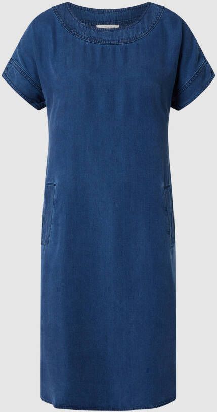Christian Berg Woman Knielange jurk in denimlook met steekzakken
