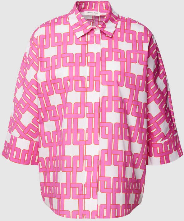 Christian Berg Woman Overhemdblouse met all-over motief