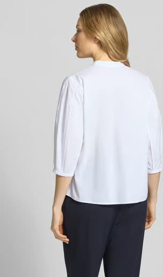 Christian Berg Woman Selection Blouse met serafino-hals en pofmouw - Foto 3