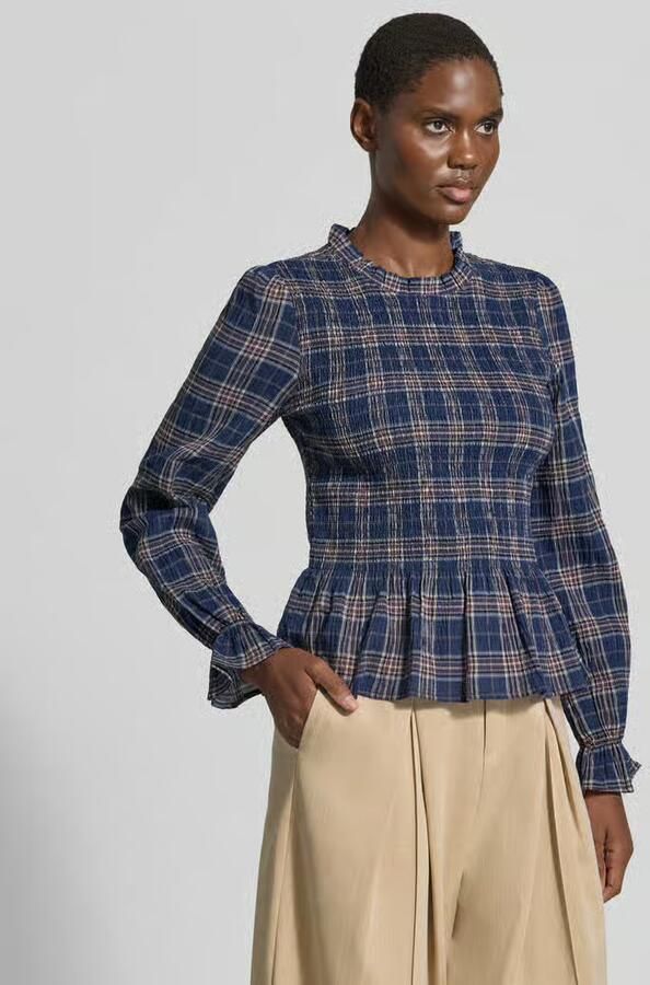 Christian Berg Woman Selection Blouse met smokdetails en mouwen met ruches - Foto 2