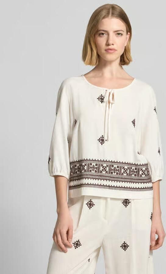 Christian Berg Woman Selection Blouse van viscosemix met 3 4-mouw - Foto 4