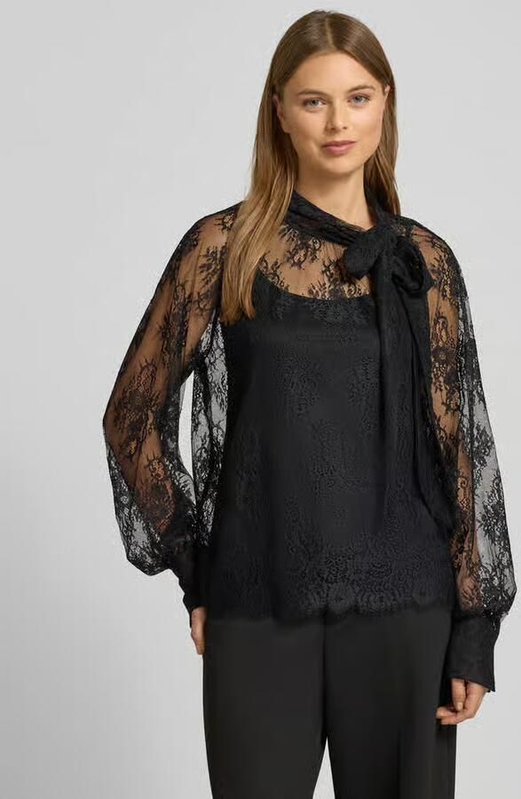 Christian Berg Woman Selection Blouseshirt met strikdetail - Foto 4