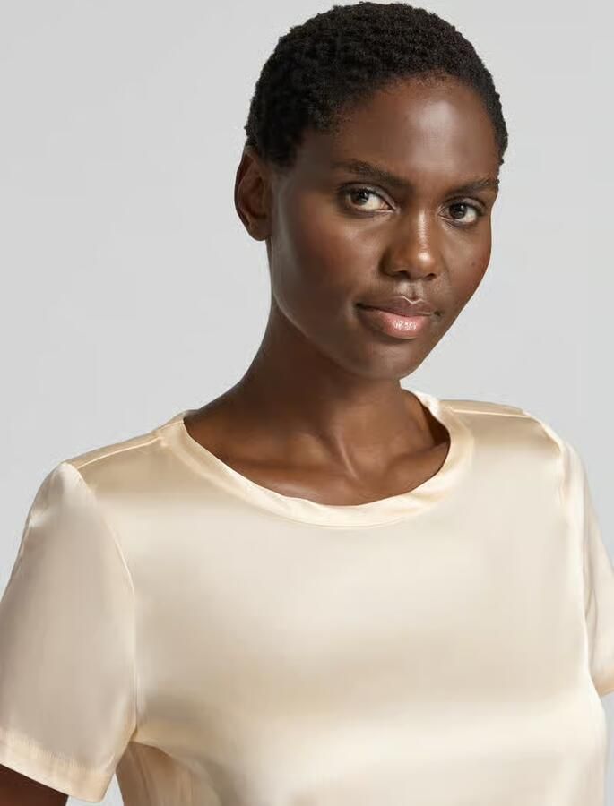 Christian Berg Woman Selection Blouseshirt van satijn met ronde hals - Foto 2