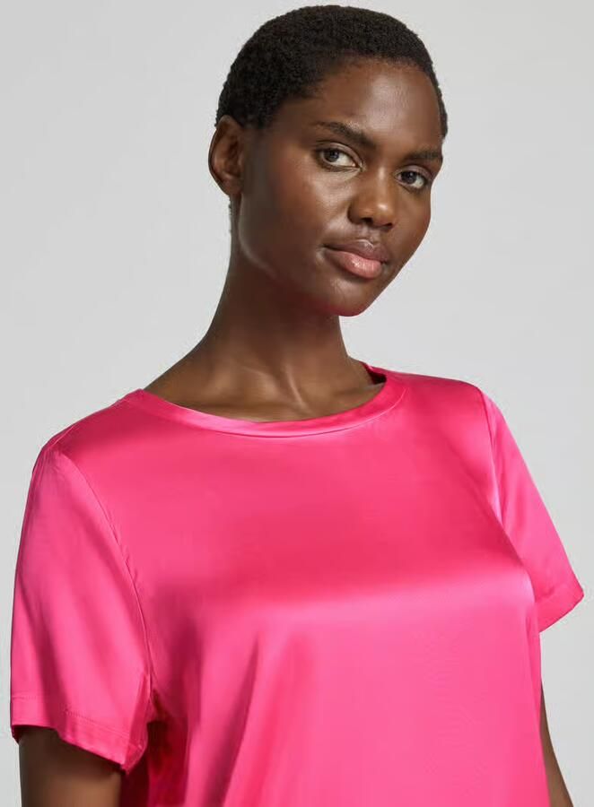 Christian Berg Woman Selection Blouseshirt van satijn met ronde hals - Foto 2