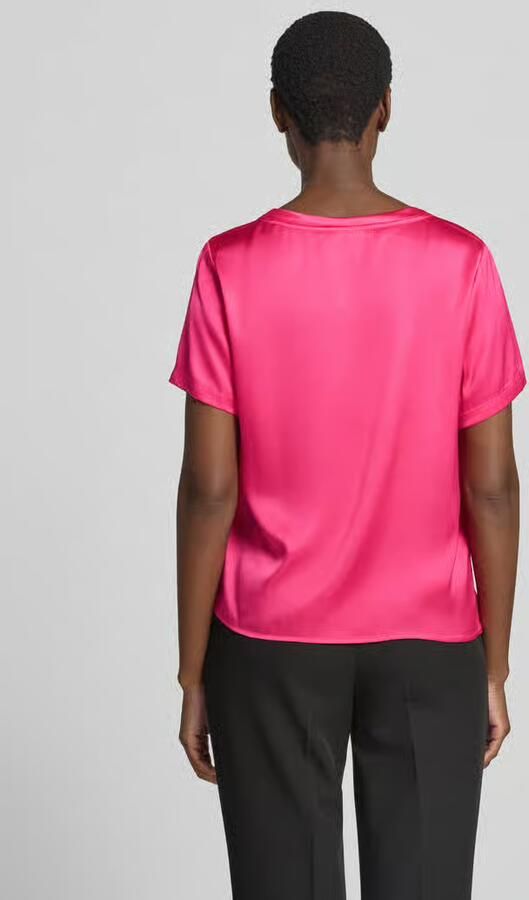 Christian Berg Woman Selection Blouseshirt van satijn met ronde hals - Foto 3