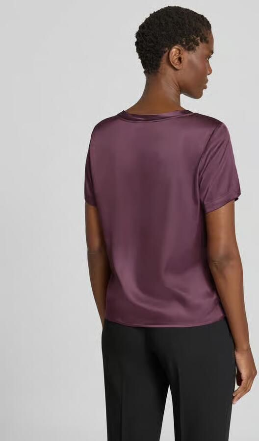 Christian Berg Woman Selection Blouseshirt van satijn met ronde hals - Foto 3