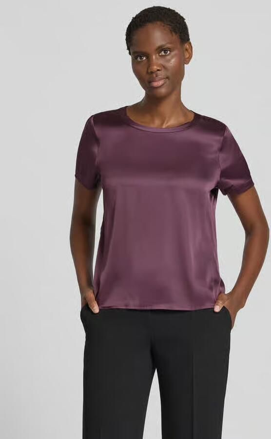 Christian Berg Woman Selection Blouseshirt van satijn met ronde hals - Foto 2