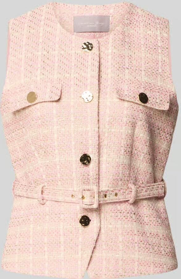 Christian Berg Woman Selection Bodywarmer in Bouclé-look met riem