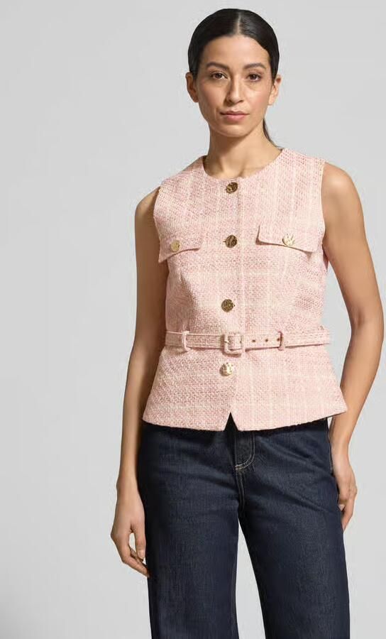 Christian Berg Woman Selection Bodywarmer in Bouclé-look met riem - Foto 2