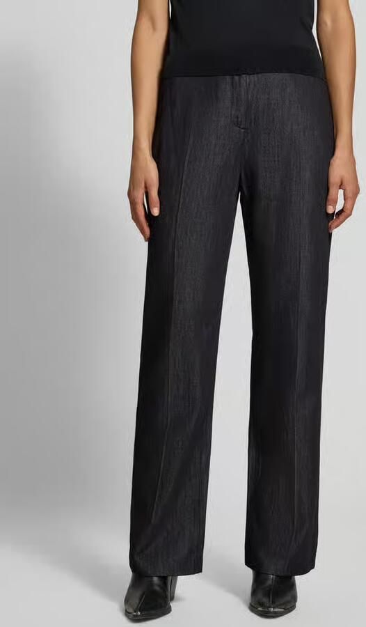 Christian Berg Woman Selection Broek in denimlook met persplooien - Foto 3