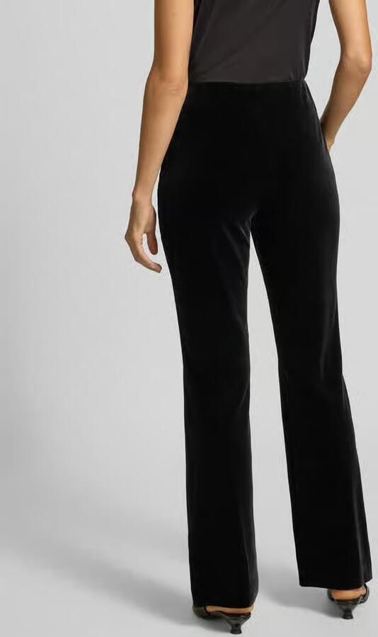Christian Berg Woman Selection Flared fit stoffen broek van fluweel met siernaden