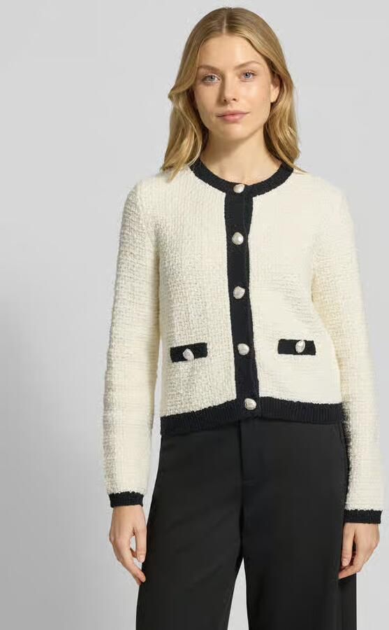 Christian Berg Woman Selection Gebreid jack in bouclé-look met ronde hals - Foto 2