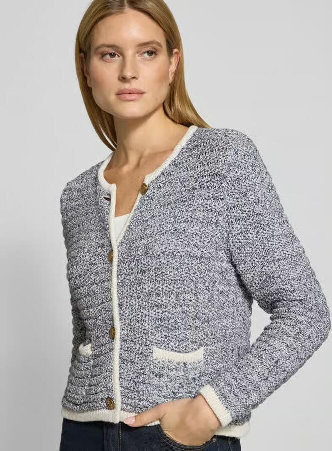 Christian Berg Woman Selection Gebreid vest met ronde hals en knoopsluiting