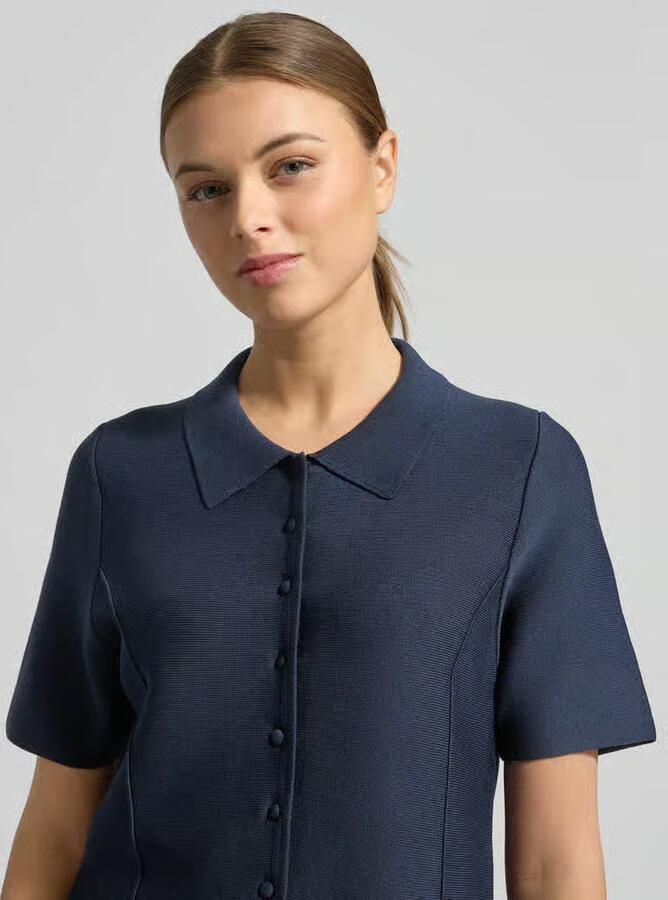 Christian Berg Woman Selection Gebreid shirt van viscosemix met knoopsluiting - Foto 2