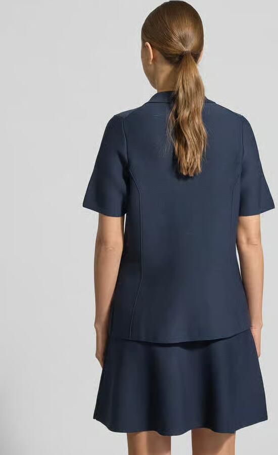 Christian Berg Woman Selection Gebreid shirt van Viscosemix met Knoopsluiting