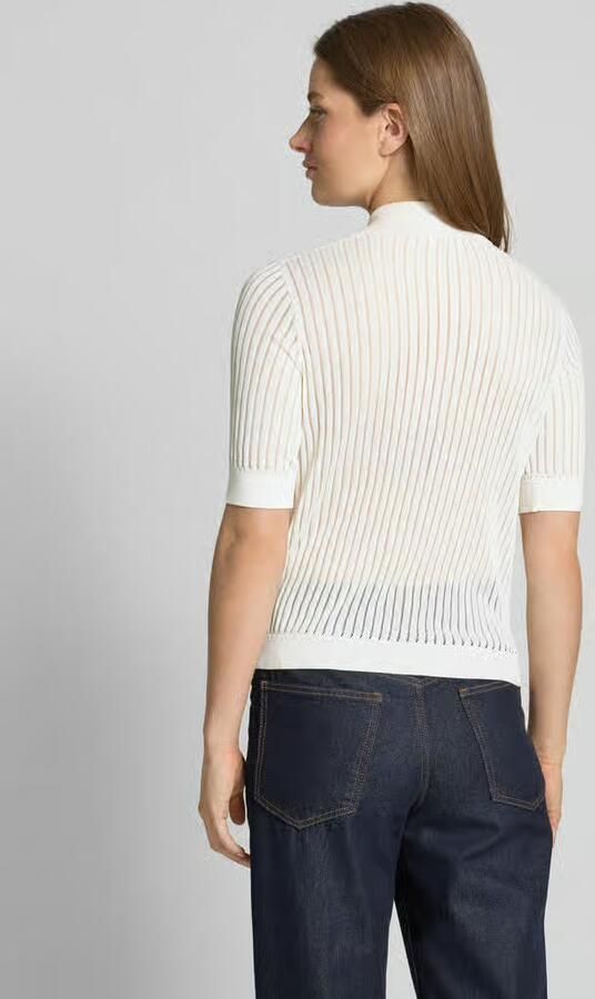 Christian Berg Woman Selection Gebreid shirt van viscosemix met polokraag