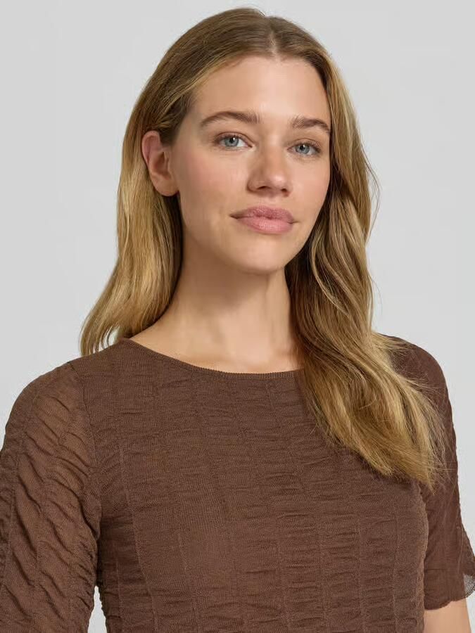 Christian Berg Woman Selection Gebreid shirt van viscosemix met ronde hals