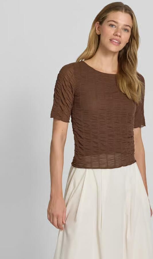 Christian Berg Woman Selection Gebreid shirt van viscosemix met ronde hals - Foto 3