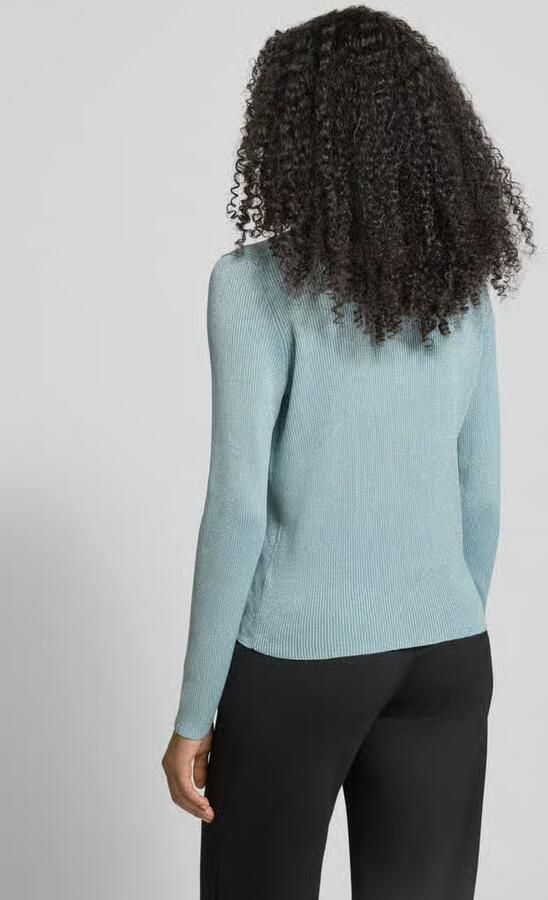 Christian Berg Woman Selection Gebreide pullover van viscosemix met polokraag en V-hals
