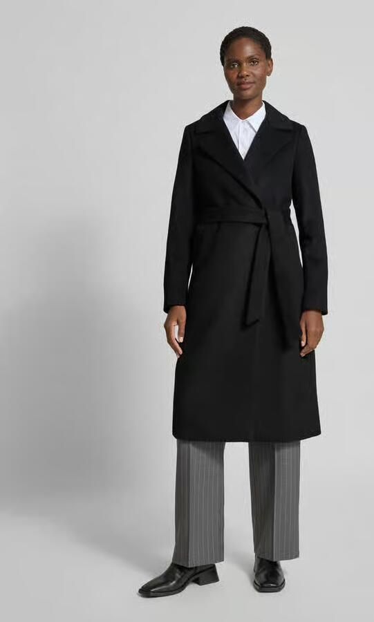 Christian Berg Woman Selection Langs jas met strikceintuur - Foto 2