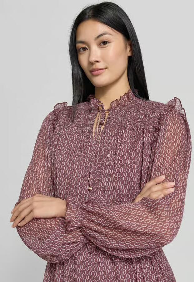 Christian Berg Woman Selection Knie-lange jurk met strikceintuur - Foto 2