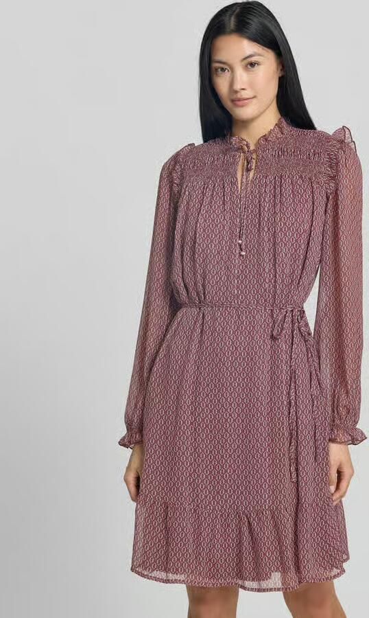 Christian Berg Woman Selection Knie-lange jurk met strikceintuur - Foto 3