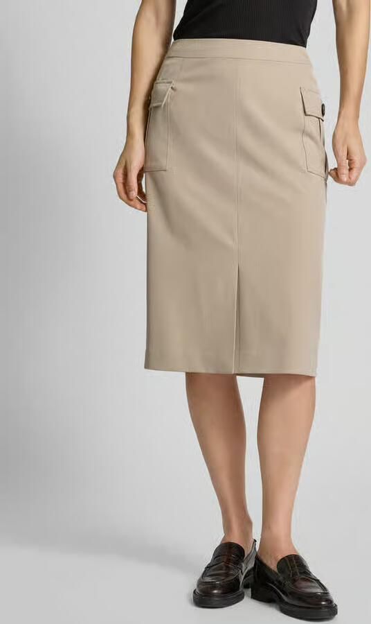 Christian Berg Woman Selection Knie-lange kokerrok met cargozakken - Foto 3