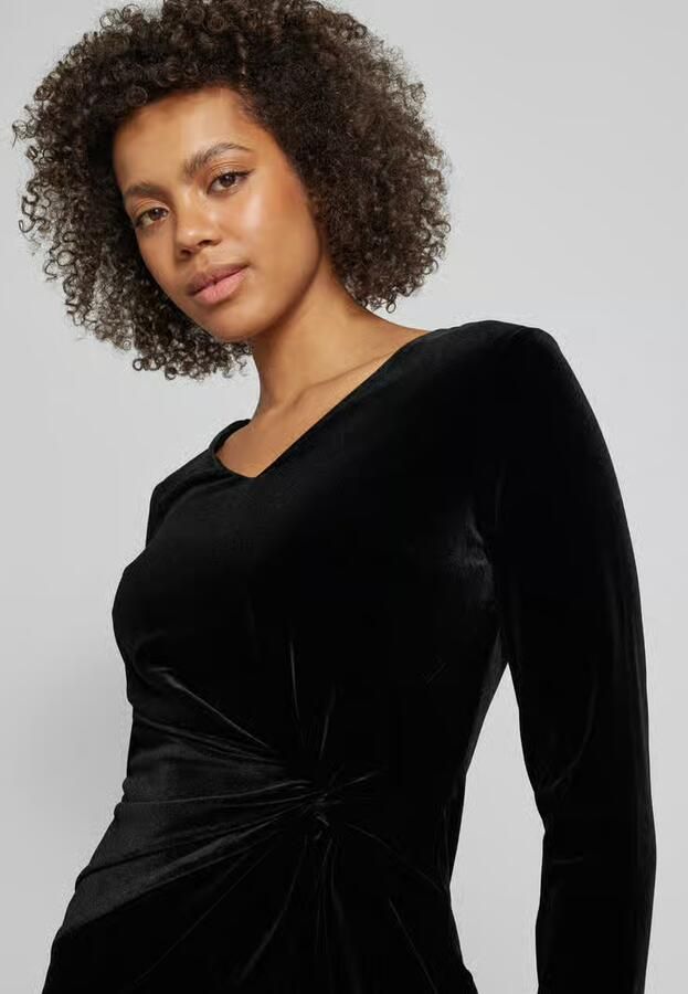 Christian Berg Woman Selection Knielange jurk met knoopdetail - Foto 2