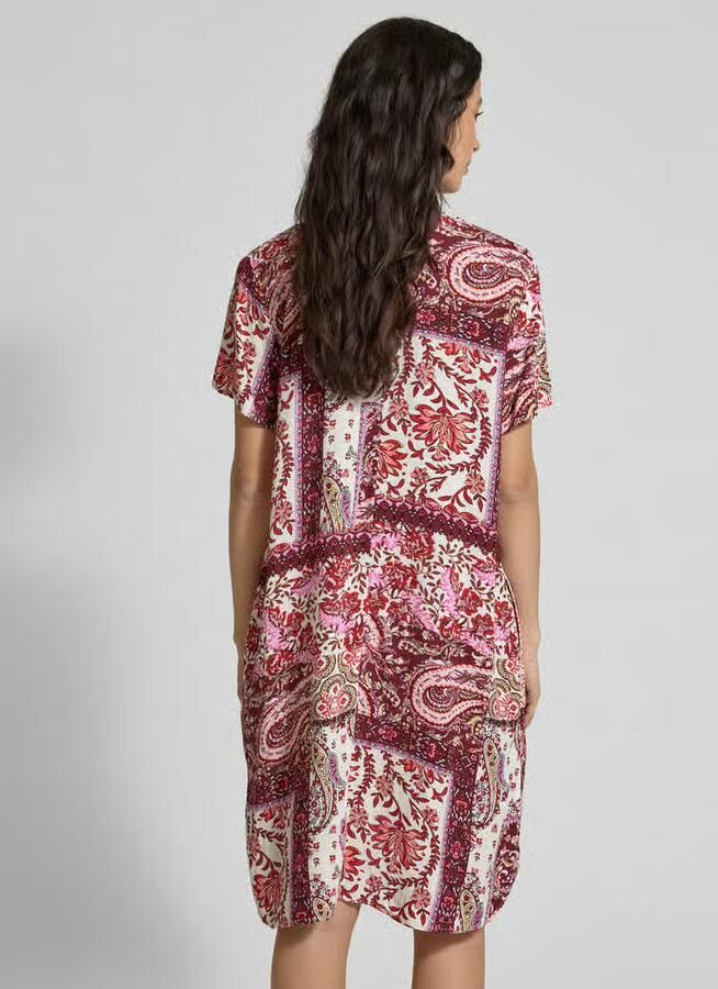 Christian Berg Woman Selection Knielange jurk van viscose met V-hals