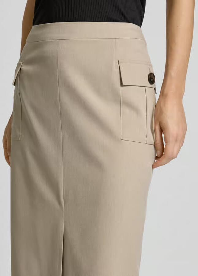Christian Berg Woman Selection Knie-lange kokerrok met cargozakken - Foto 1