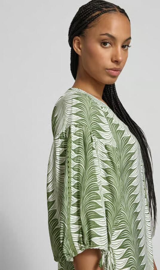 Christian Berg Woman Selection Kniellange tuniekjurk van viscosemix met v-hals
