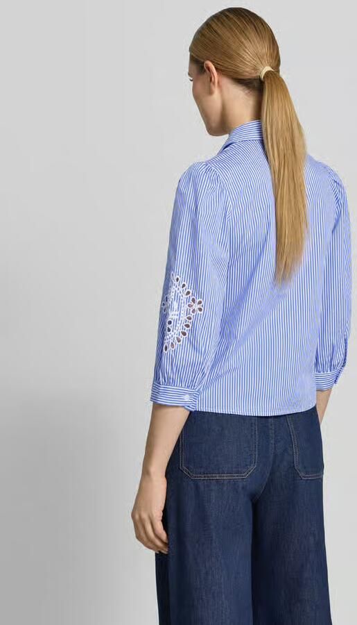 Christian Berg Woman Selection Korte blouse met ajourwerk en 3 4-mouw