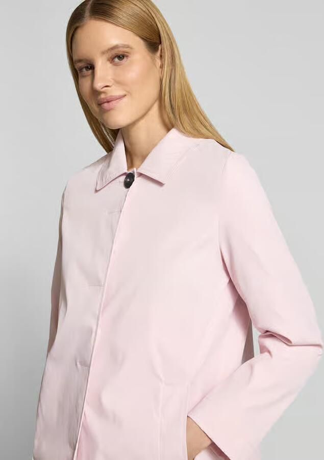 Christian Berg Woman Selection Lange jas met blinde knoopsluiting en steekzakken