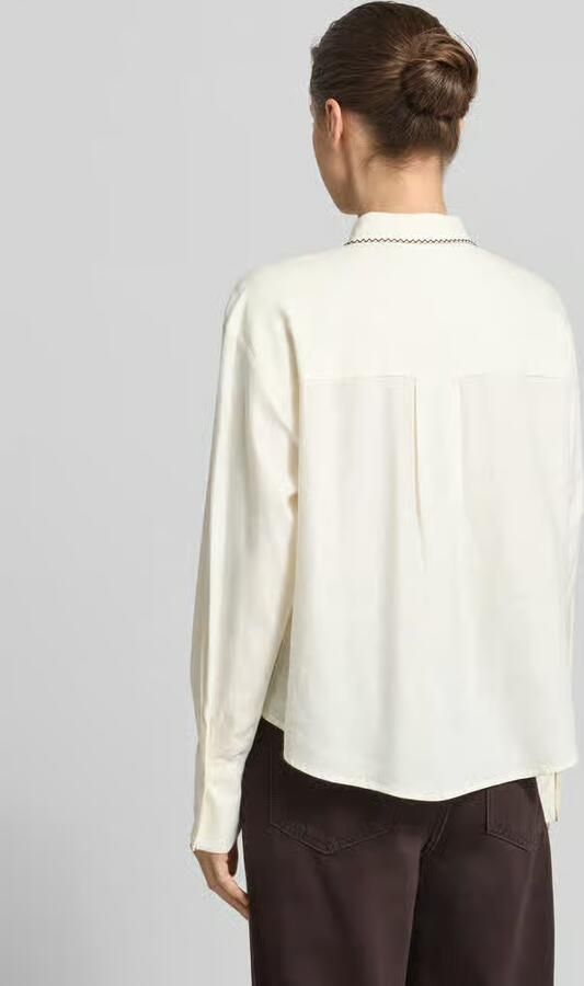 Christian Berg Woman Selection linnen blouse met siernaad en kentkraag - Foto 4