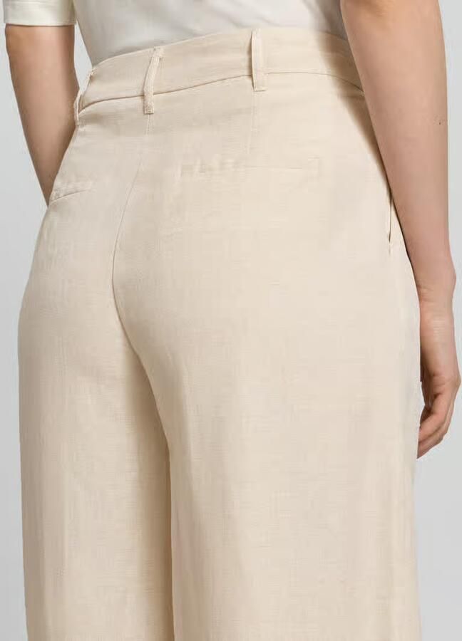Christian Berg Woman Selection Linnen broek met aangezette achterstrookzakken