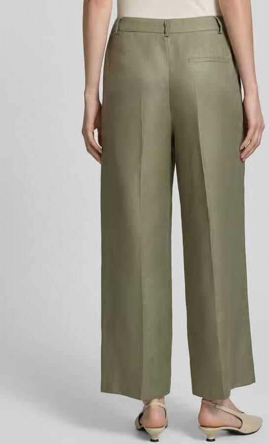 Christian Berg Woman Selection Linnen broek met persplooien en achterzak - Foto 3