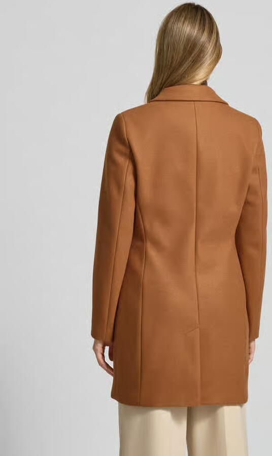 Christian Berg Woman Selection Lange jas met reverskraag en klepzakken