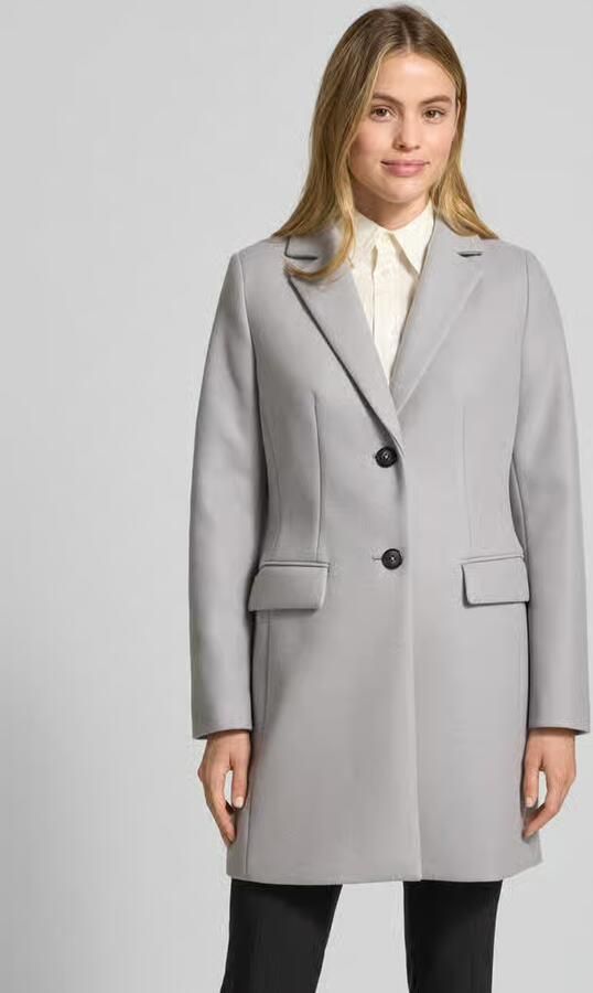 Christian Berg Woman Selection Lange jas met reverskraag en klepzakken - Foto 2