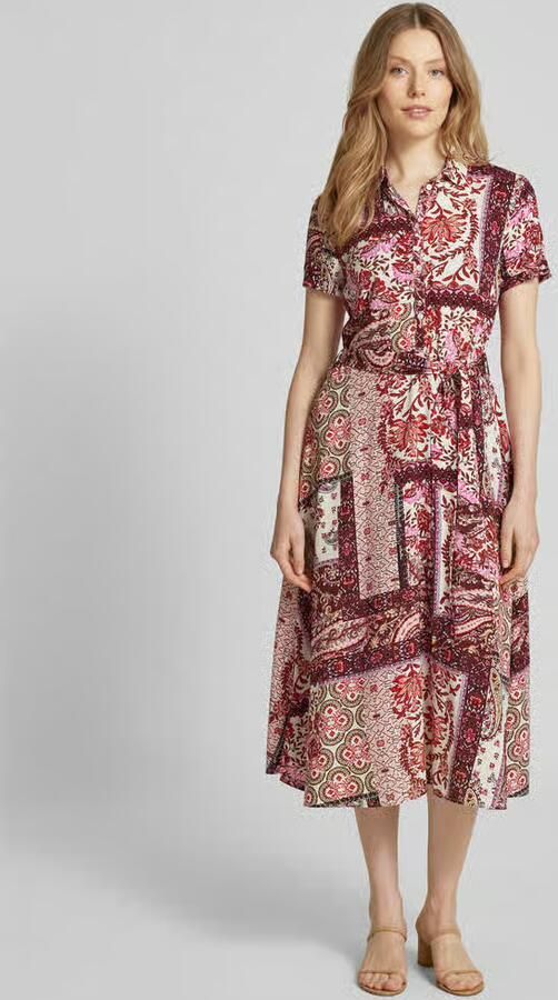 Christian Berg Woman Selection Midi-jurk met strikceintuur - Foto 2